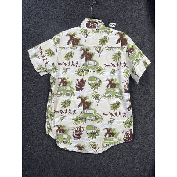 Box Lunch Scooby-Doo Mystery Machine Tropical Button Front Camp Shirt Mens Sz L - Picture 2 of 7